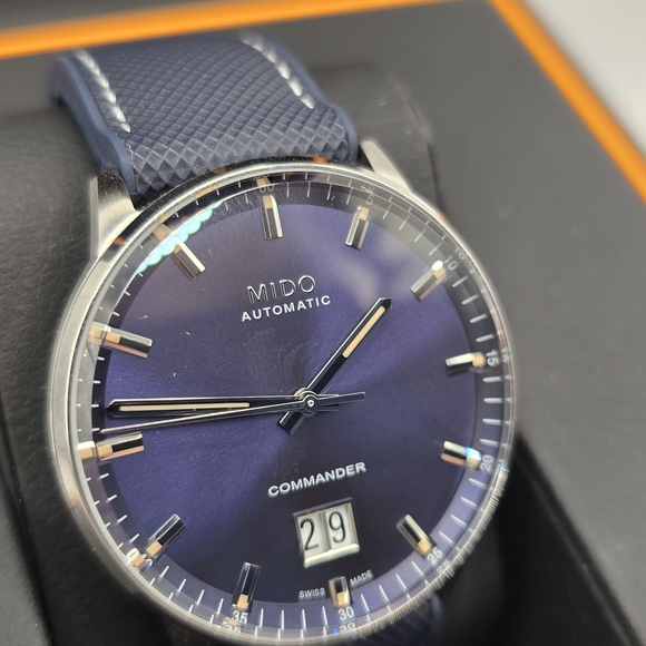 Mido Commander Navy Blue Watch